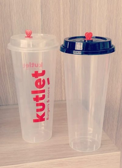 تصميم وطباعة أكواب شفافة لصالح مطعم